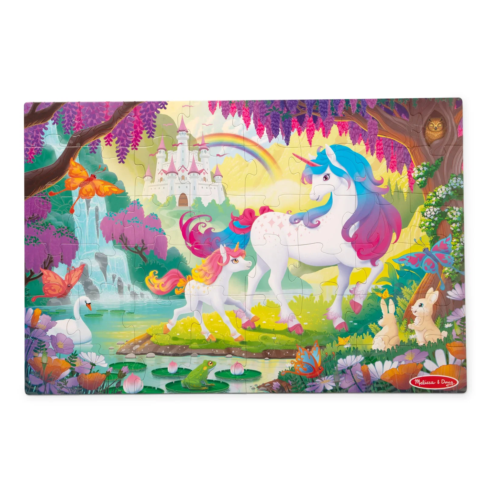 Image of Glow-in-the-Dark Unicorn Floor Puzzle - 48 Pieces