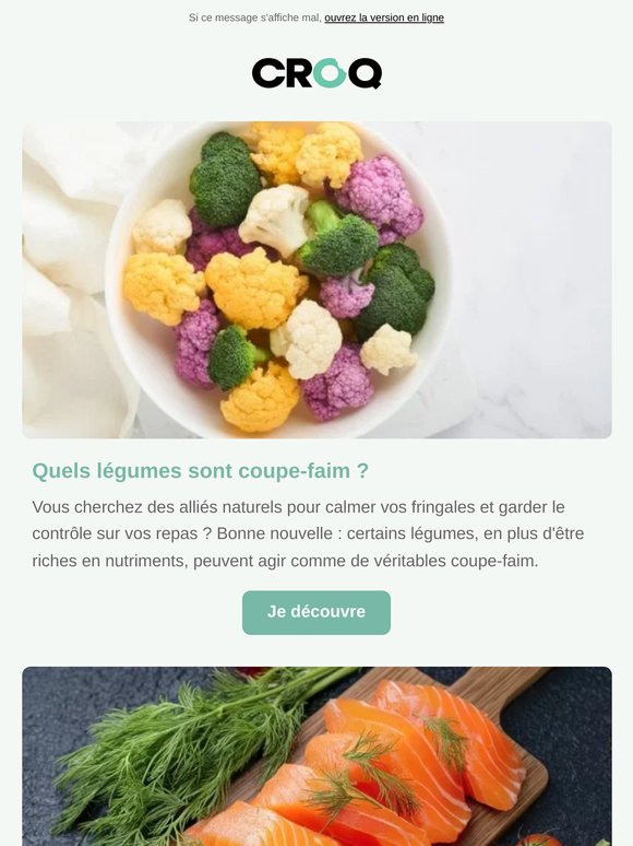 Quels légumes sont coupe-faim ? - Quel saumon choisir pour maigrir ? - La soupe fait-elle réellement maigrir ?