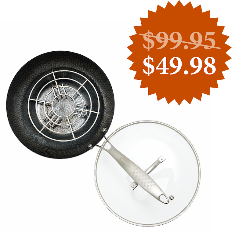 Milk Street 3-Piece 10.5-Inch Hammered Carbon Steel Wok