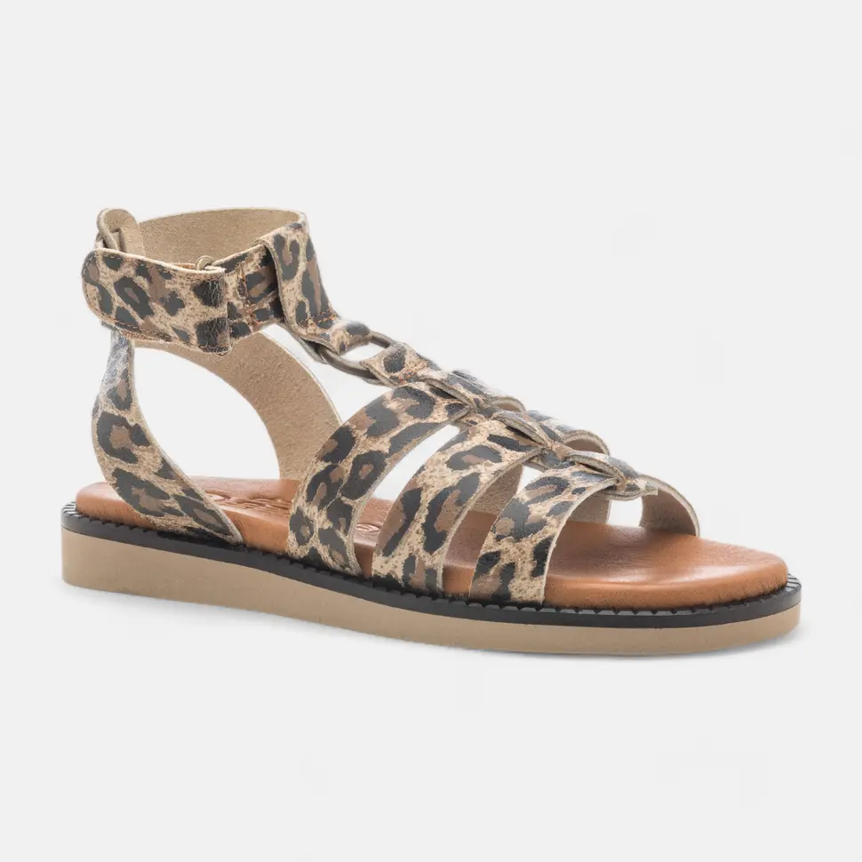 Sandales Femme en cuir multicolore