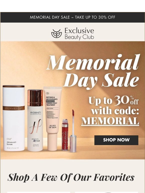 Save Up to 30% on Select Brands! 💛