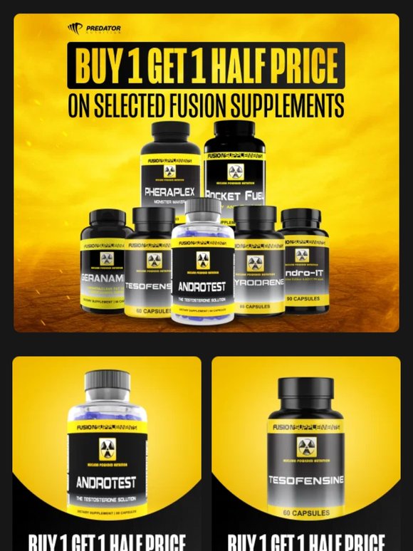 Buy One Get One Half Price on Fusion Supplements