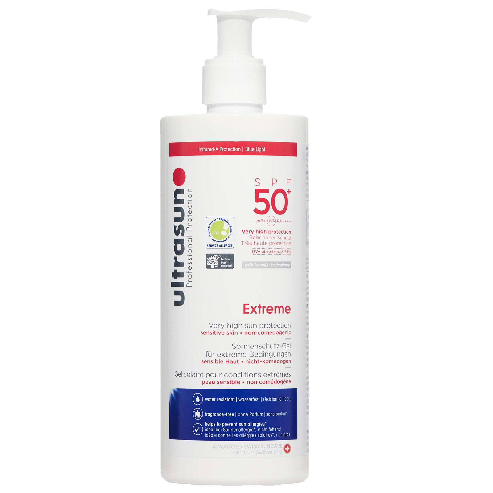 Image of Ultrasun  Extreme Very High Sun Protection for Sensitive Skin SPF50+ 400ml