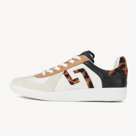 Pace White/Dark Camel Leopard