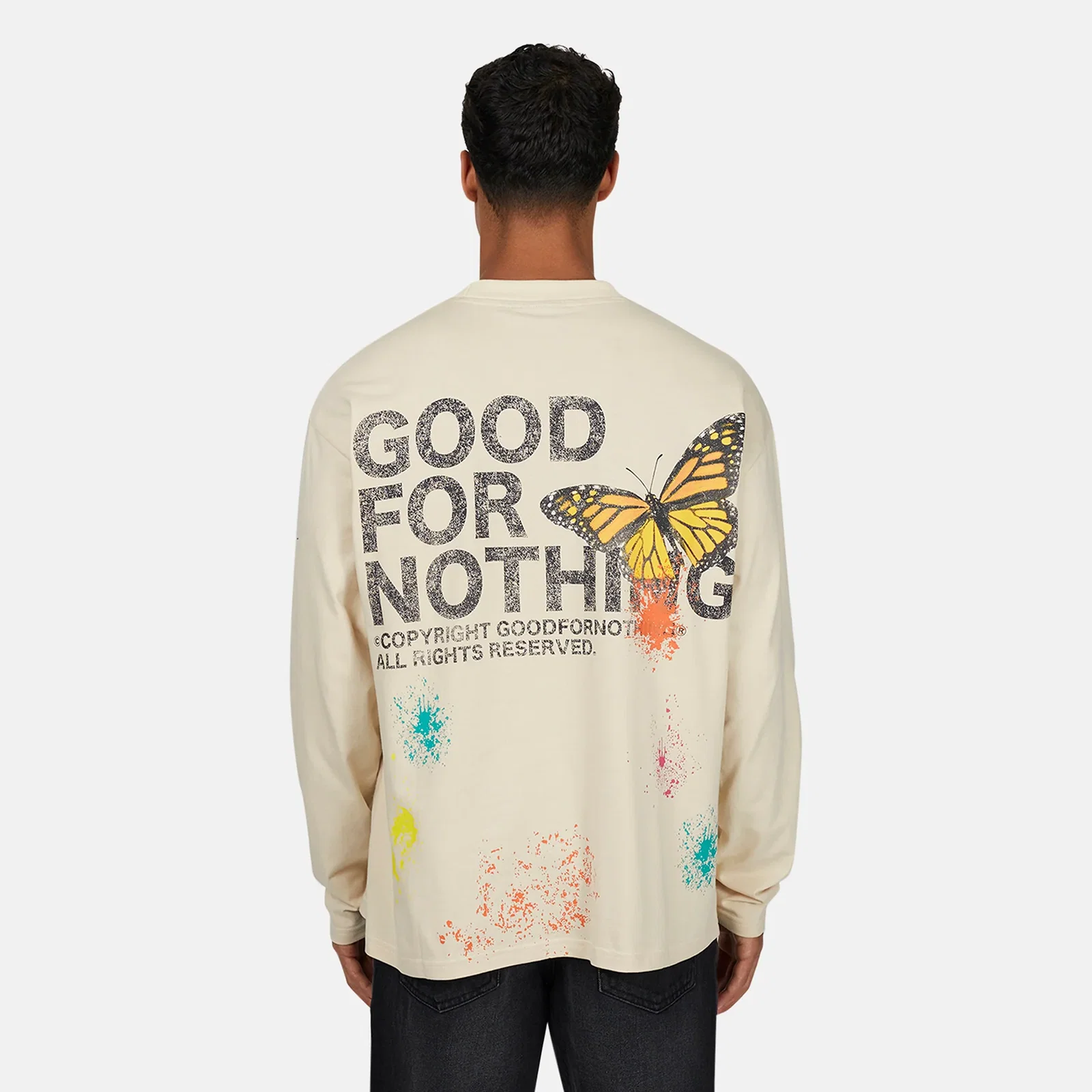 Image of Pigment Butterfly Cream Longsleeve T-shirt