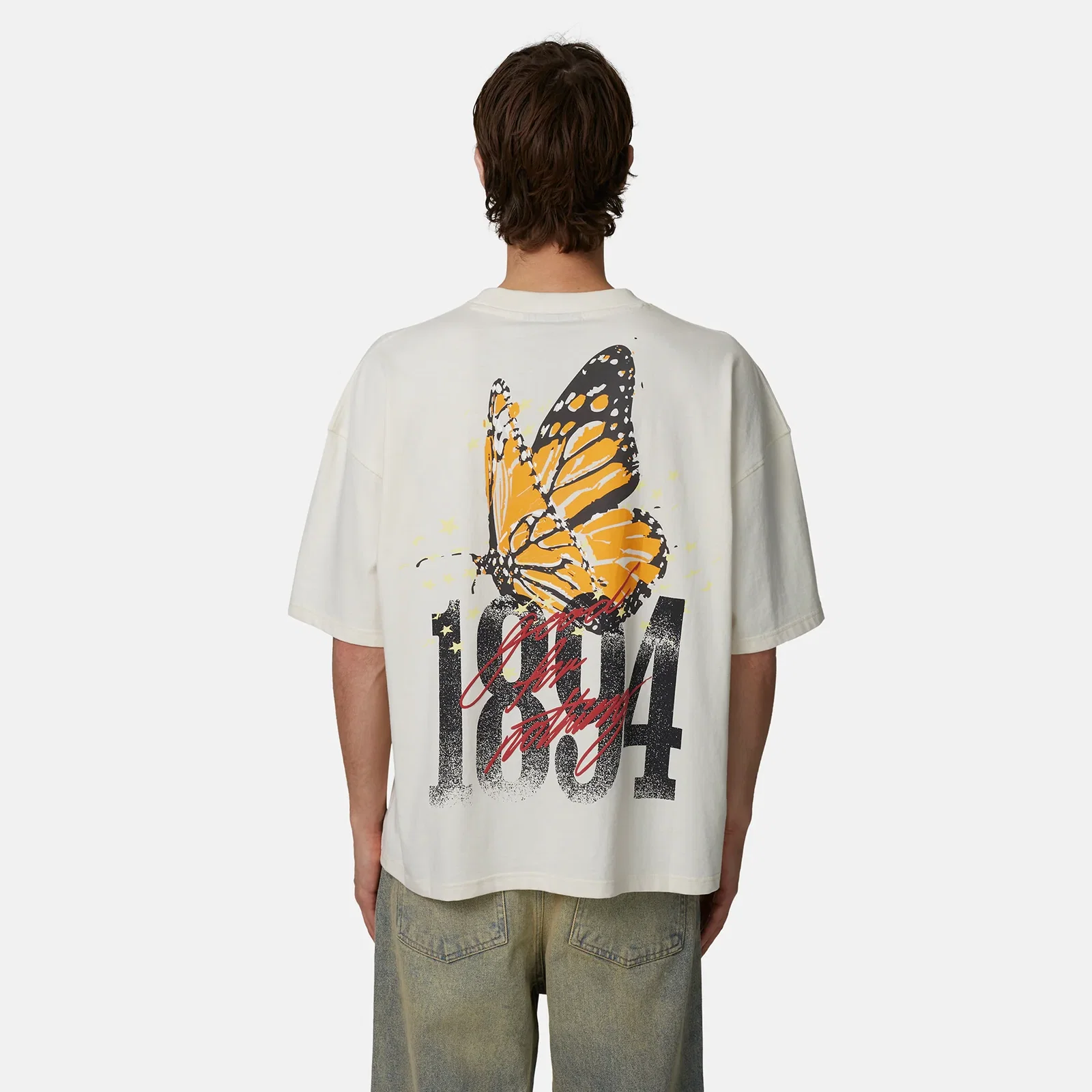 Image of Soaring Butterfly Relaxed Off White T-shirt