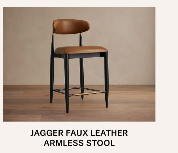 Shop Jagger Faux Leather Armless Stool