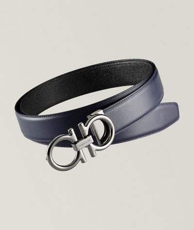 Ferragamo - Reversible Double Gancio Leather Belt