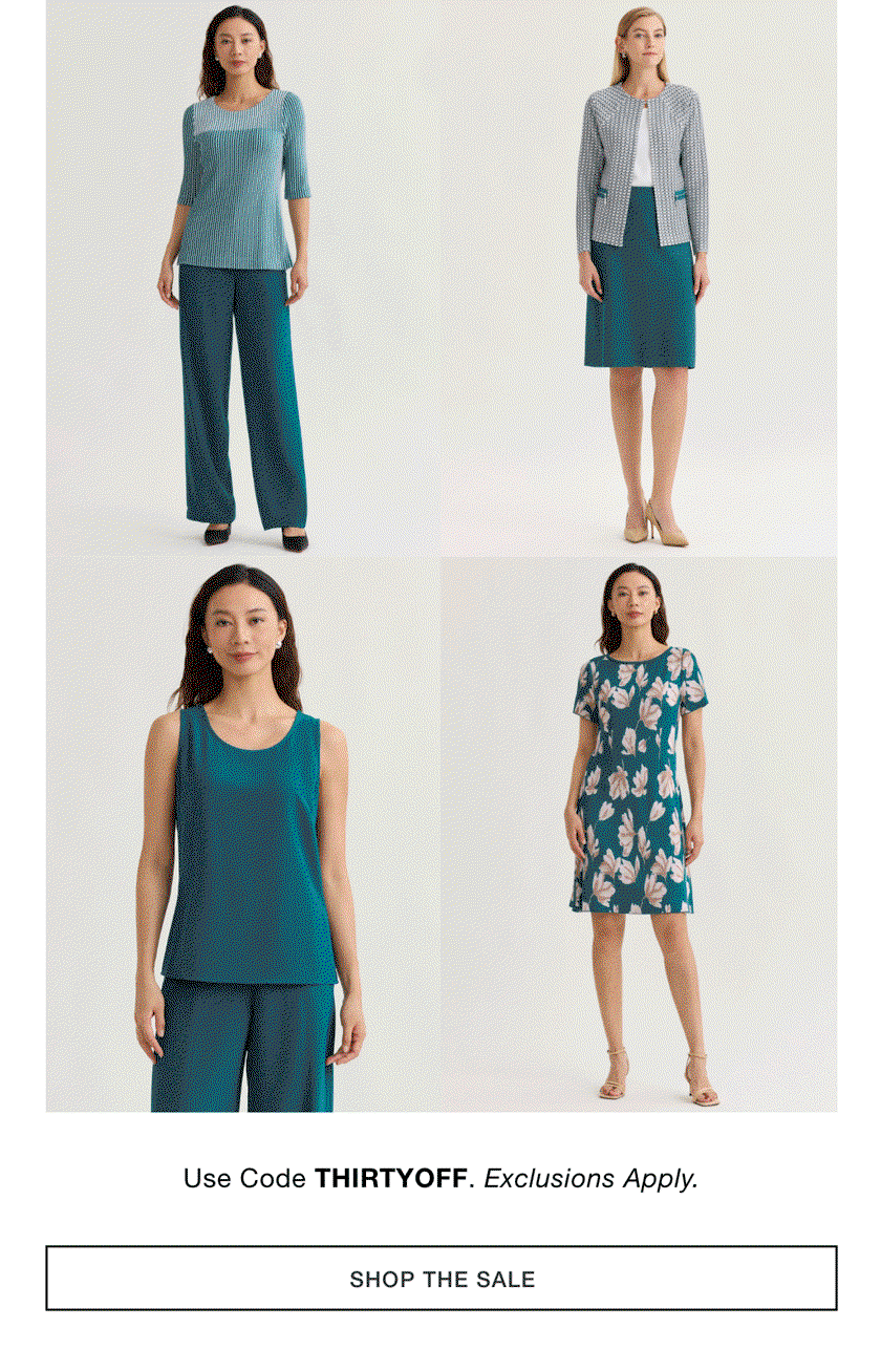 ONE DAY FLASH SALE  30% OFF  Dresses, Tops & Bottoms Use Code: THIRTYOFF Exclusions Apply. SHOP THE SALE >>