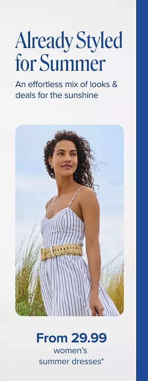 A woman in a denim jacket. Up to 60% off Wonderly.