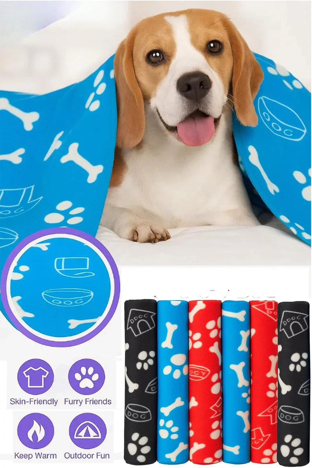 Image of 48-Pack Pet Thin Soft Polyester Blankets