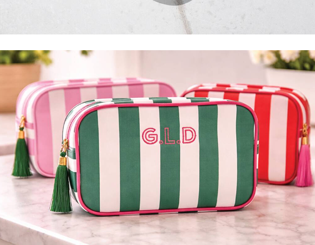 Personalised Summer Stripe Washbag