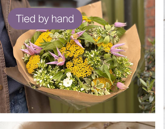 Lavender, Yellow And White Hand Tied Bouquet