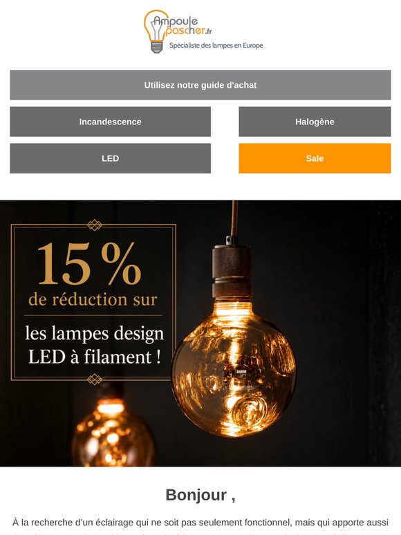 💡⚡ Fais briller ton intérieur avec 15 % de réduction.