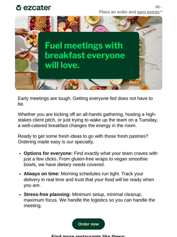 Morning meetings just got better.