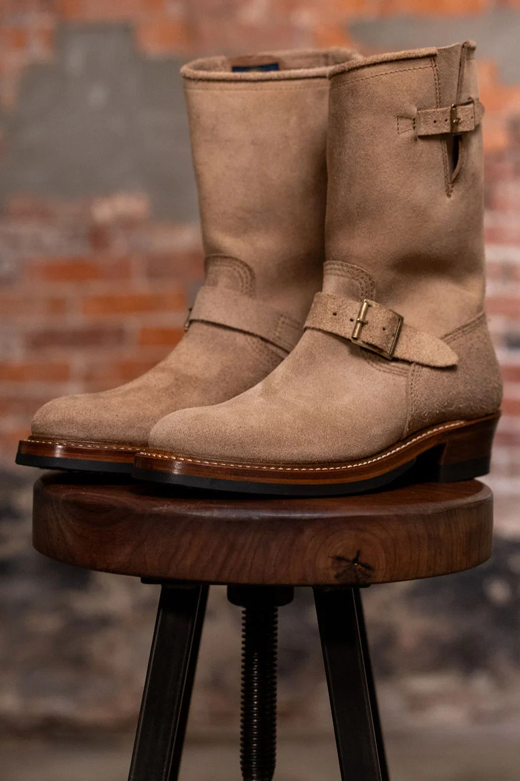 Image of John Lofgren Wabash Engineer Boots - Horween CXL Roughout