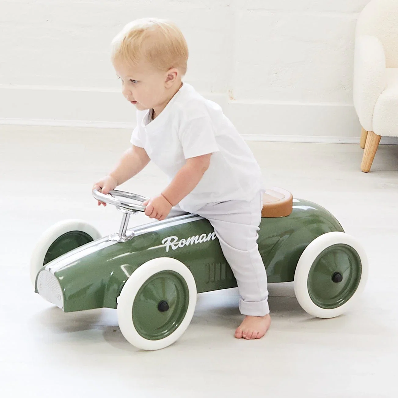 Image of Ride On Steel Racer Push Car