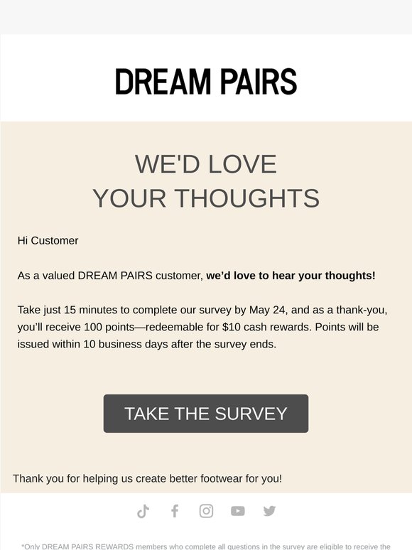 Share Your Opinion & Earn $10 Cash Rewards