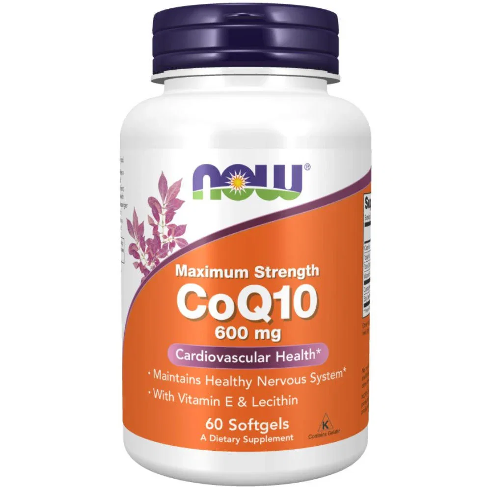 Image of Now Foods CoQ10 600mg 60 Softgels
