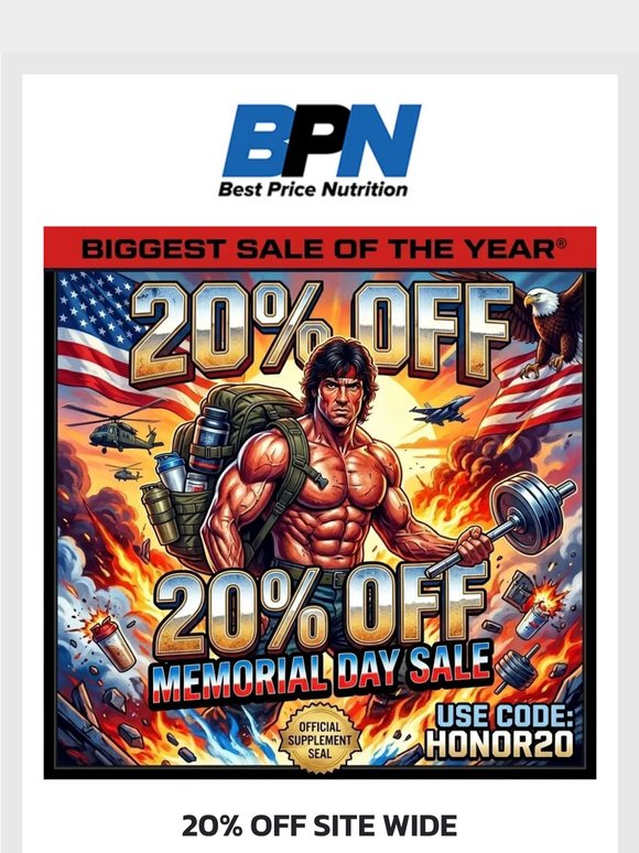 Early VIP Access: 20% OFF Memorial Day Sale