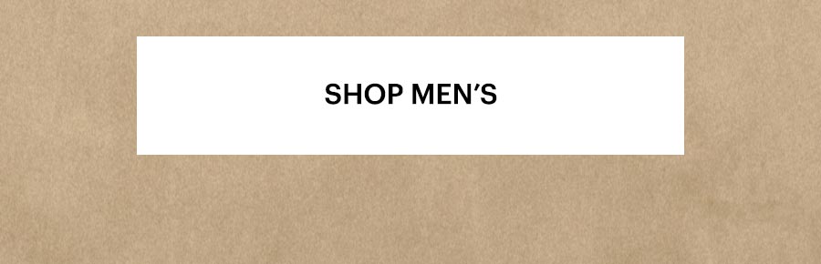 Shop Men's - With a warm, beige textured wall as a background image.