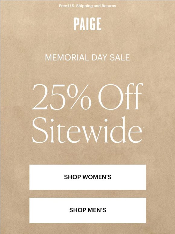Your Summer Wardrobe, Now 25% Off