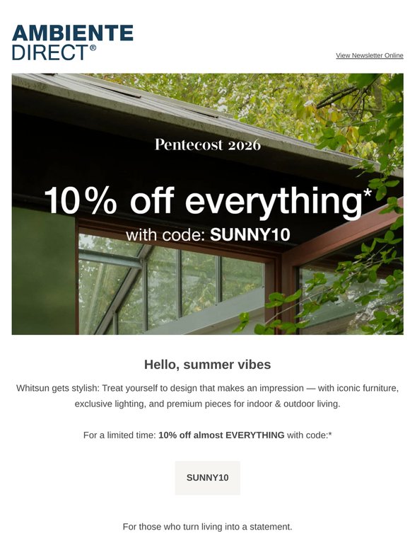 Summer offer: 10% off EVERYTHING! ☀️*