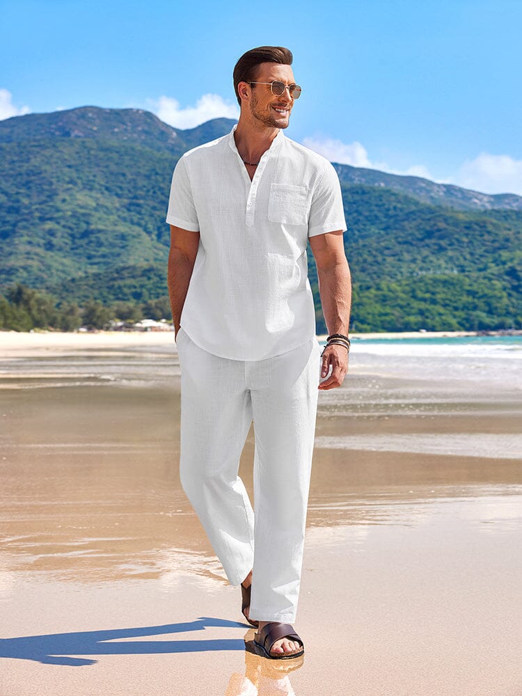 Image of Casual Beach Cotton Linen Set (US Only)