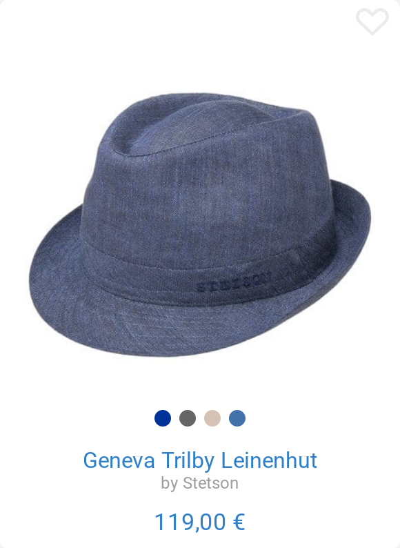 Geneva Trilby Leinenhut by Stetson