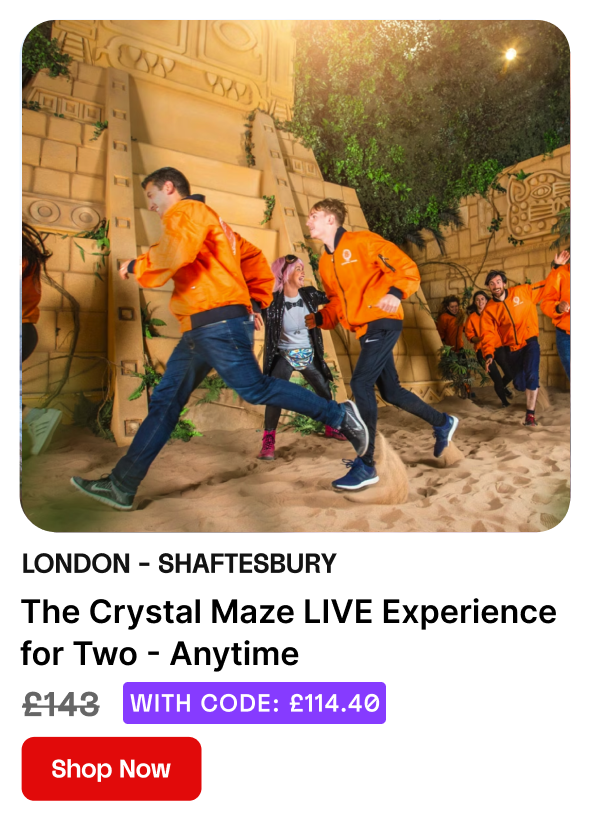 The Crystal Maze LIVE Experience for Two, London - Anytime