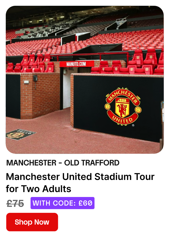 Manchester United Stadium Tour for Two Adults