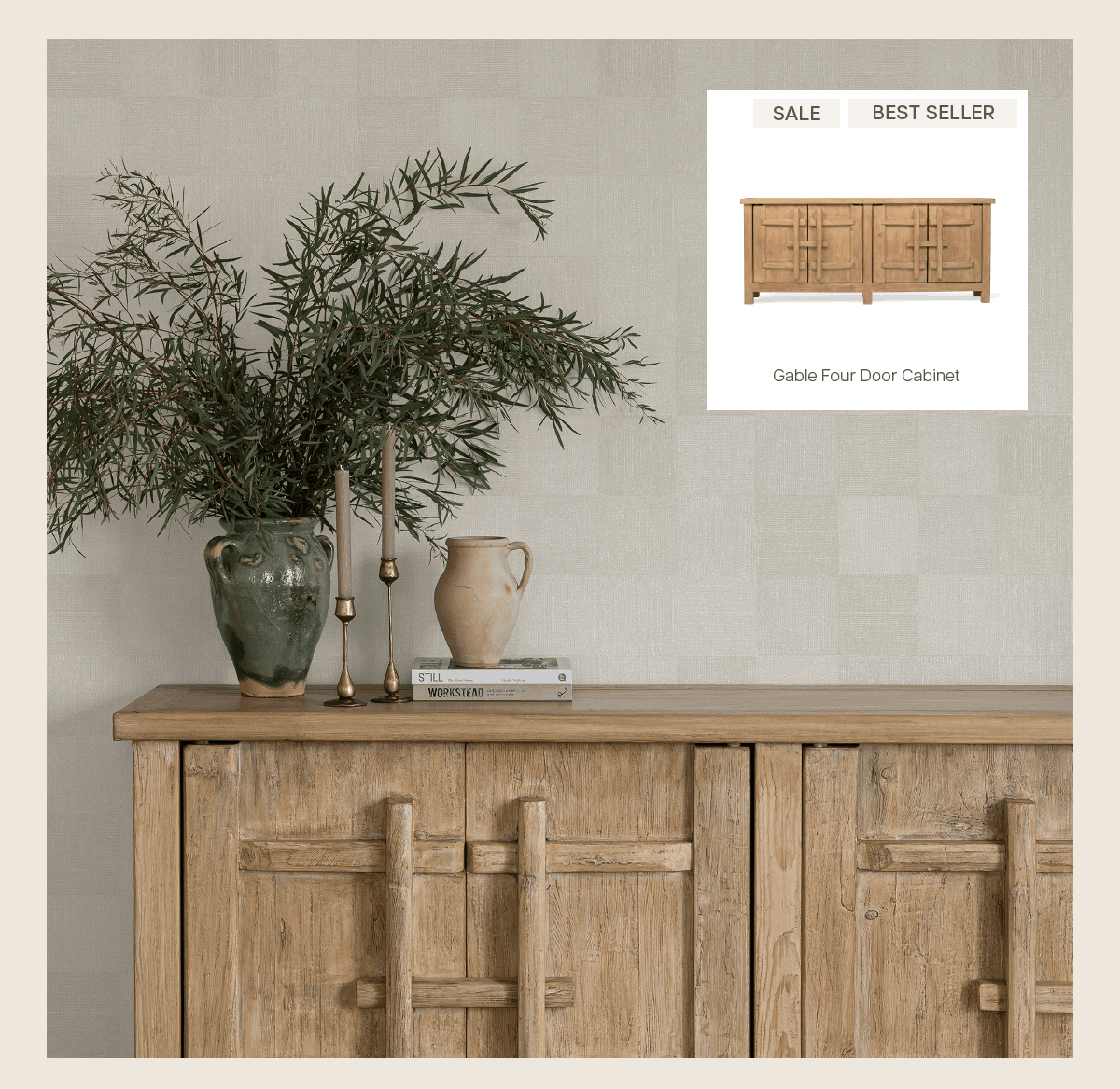 Gable Four Door Cabinet