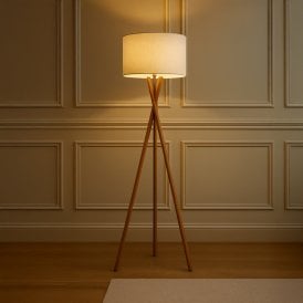 Wisteria Lilian Wood Floor Lamp - Natural