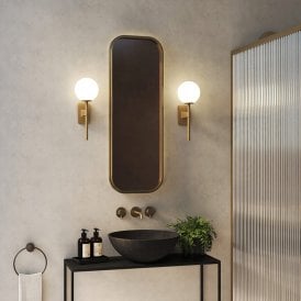 Astro Tacoma Single Light Wall Fitting Bracket Only in Antique Brass Finish