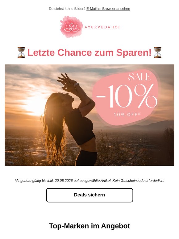 ⌛️ Final Call: Verpasse nicht die letzten Stunden unseres Sales!