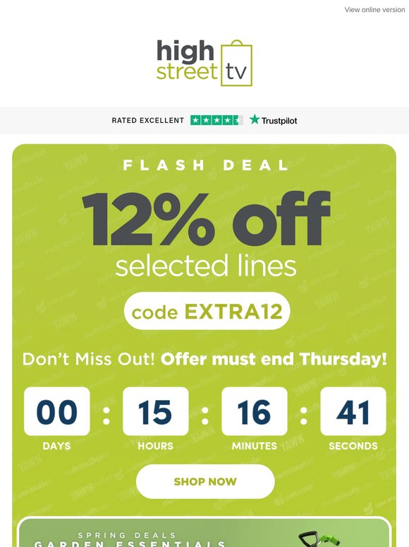 EXTRA 12% OFF these categories!