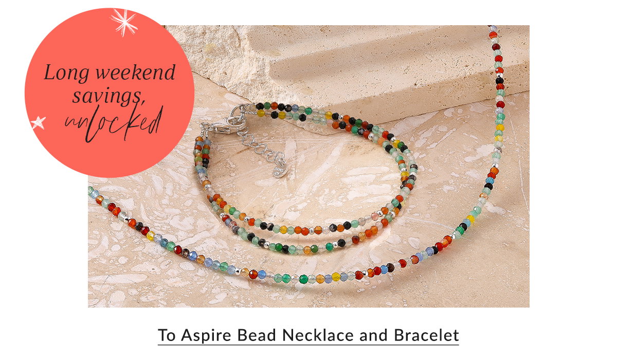 To Aspire Bead Necklace and Bracelet