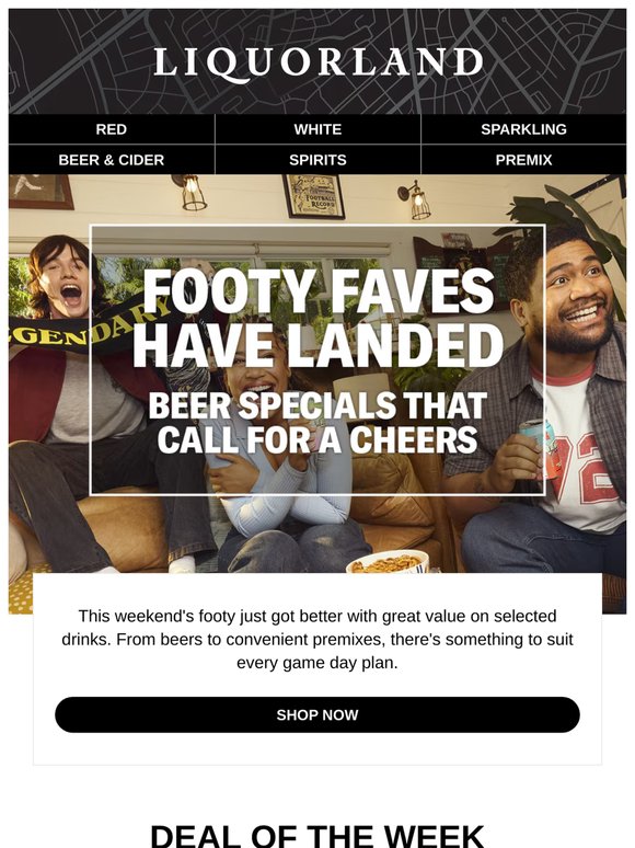 —, footy viewing sorted 🍻 Beer & Premix deals landed
