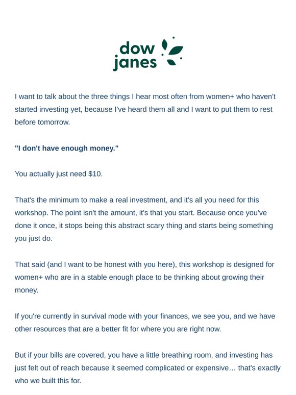  "I don't have enough money to start investing"
