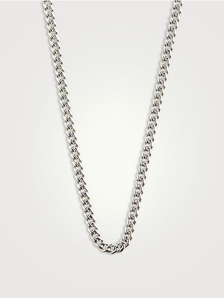 Silver Curb Chain Necklace