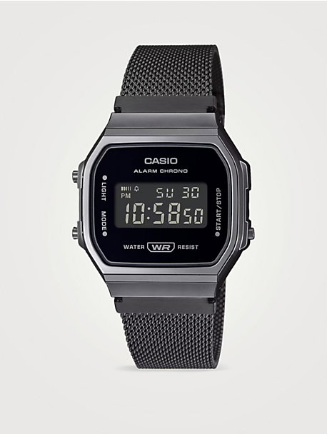 Vintage Mesh Band Digital Watch