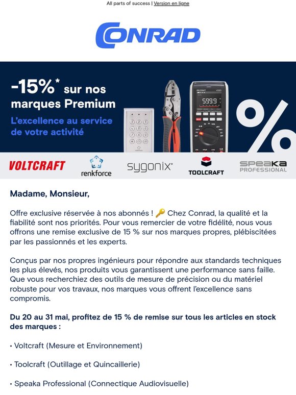 -15% : Passez au niveau supérieur avec nos marques Premium !