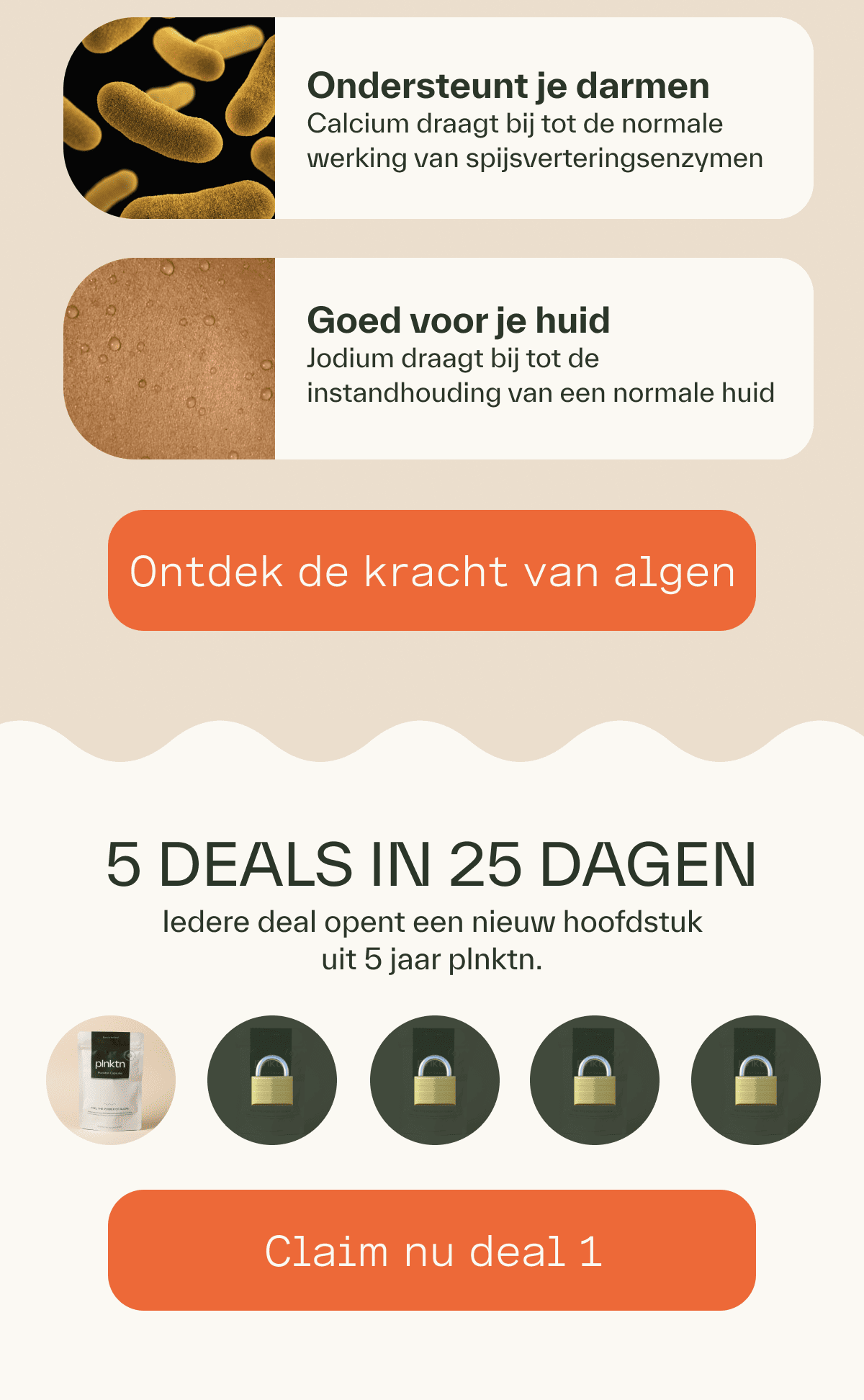 ondersteunt je darmen. goed voor je huid. ontdek de kracht van algen