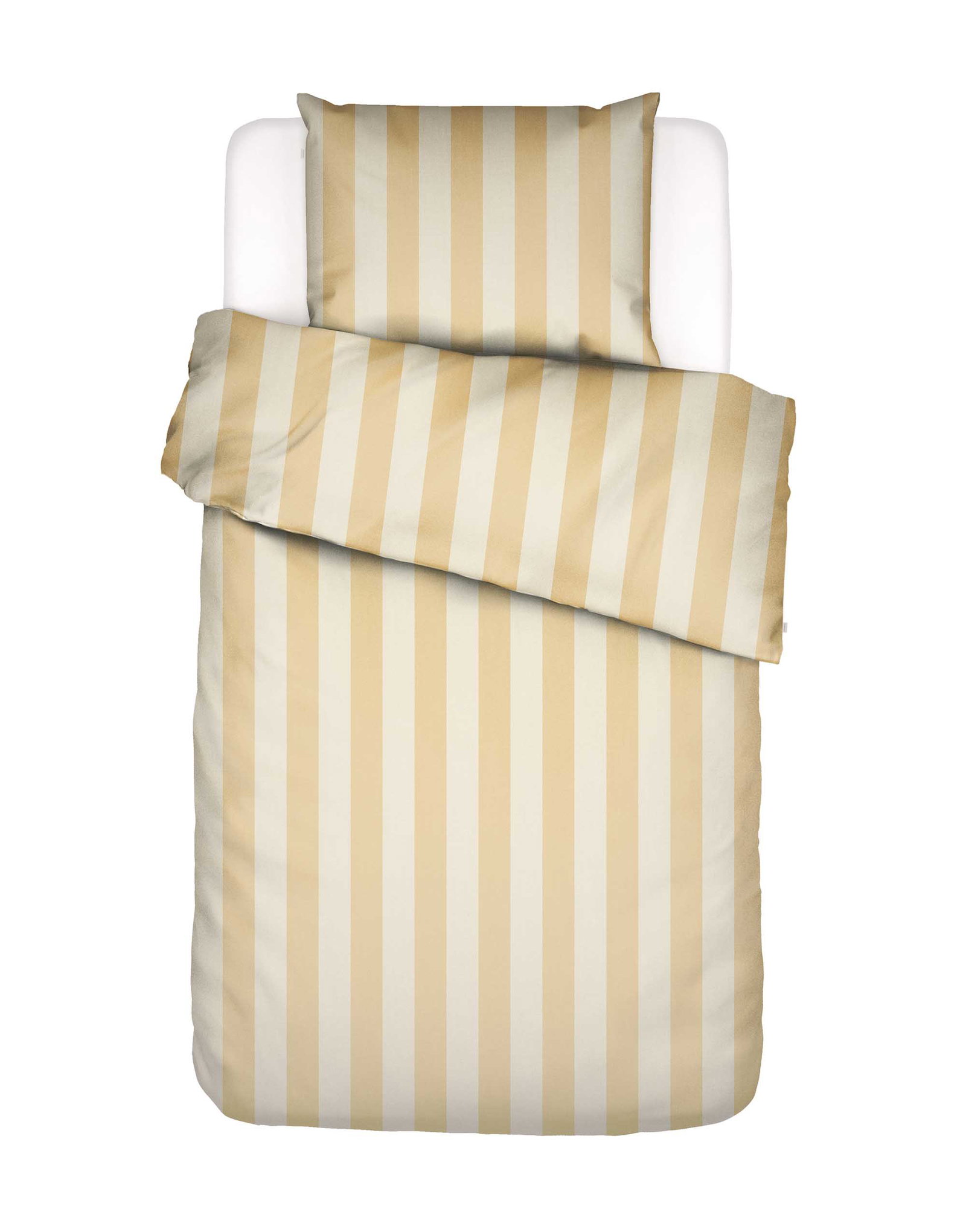 Image of Essenza Minte Stripe Yellow straw - Vanilla Bettwäsche 1p set 135x200+1 Kissenbezug