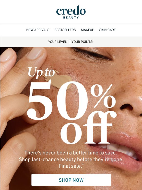 50% off new markdowns? It's time to save