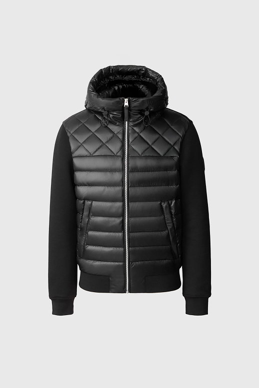 FLETCHER Mixed-Media Down Hooded Jacket for Men