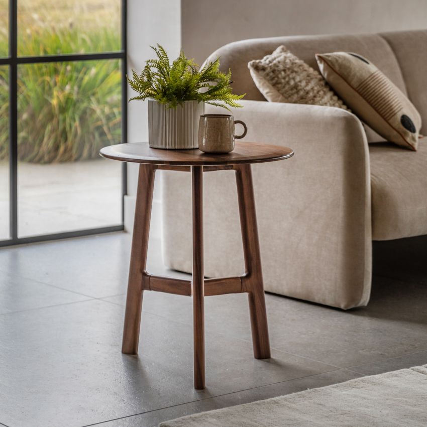 Menorca Walnut Side Table