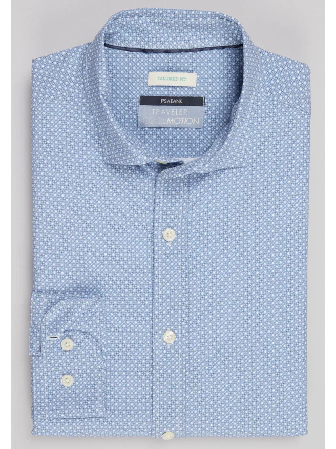 Traveler® Collection Tailored Fit Large Diamond 4-Way Stretch Sportshirt CLEARANCE