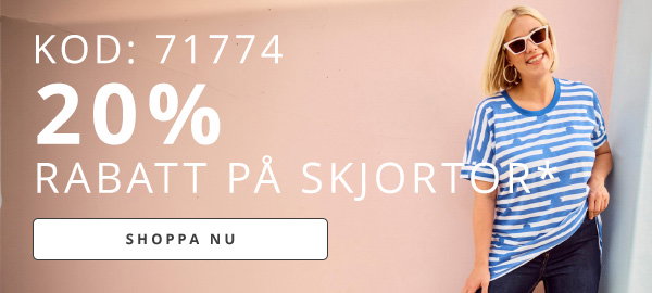 20% rabatt på skjortor
