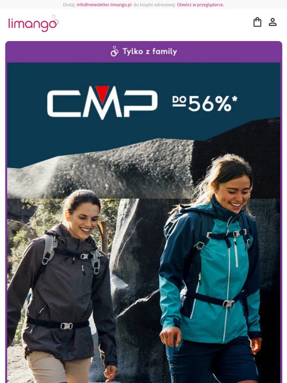 CMP do -56%* 🏞️ Moda outdoorowa na każdą kieszeń 👌